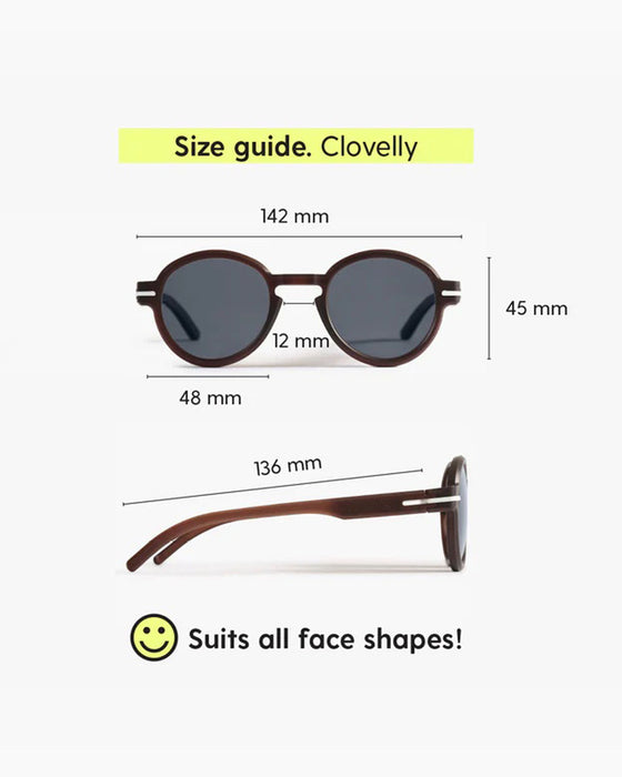 POLARISED SUNGLASSES - CLOVELLY Round-shaped
