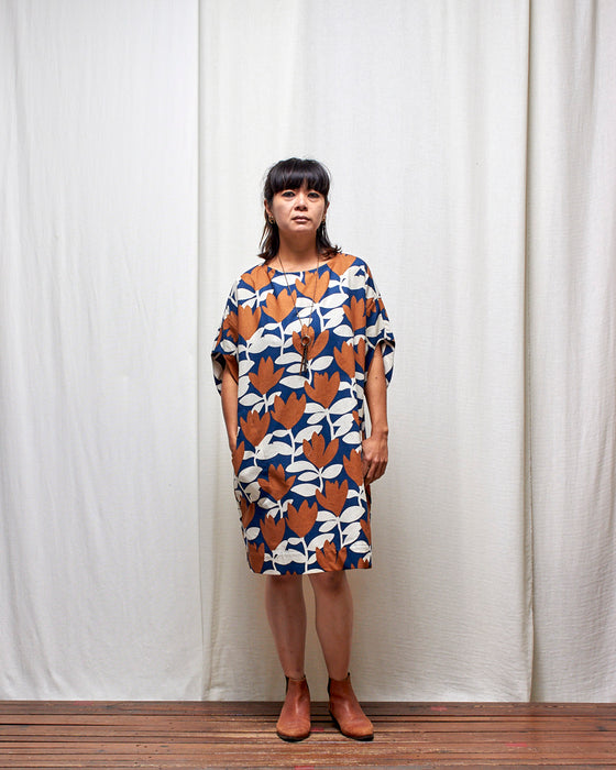 ASSIN dress - Cinnamon Ink Tulips LAST CHANCE