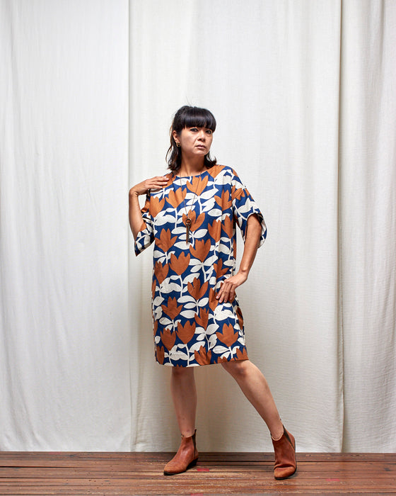 ASSIN dress - Cinnamon Ink Tulips LAST CHANCE