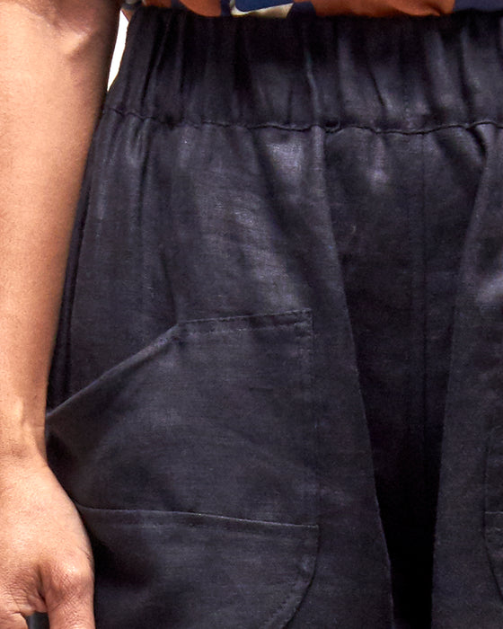 FIELD WORK pants - Black Linen LUCKY LAST