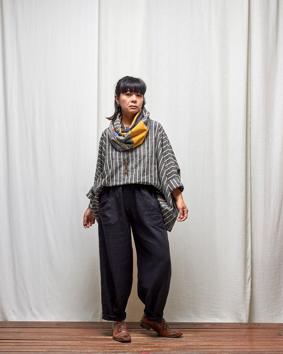 FIELD WORK pants - Black Linen LUCKY LAST