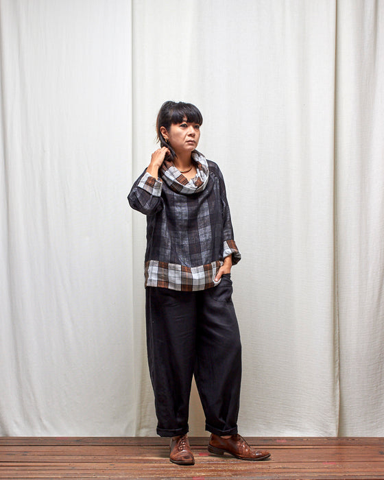 FIELD WORK pants - Black Linen LUCKY LAST