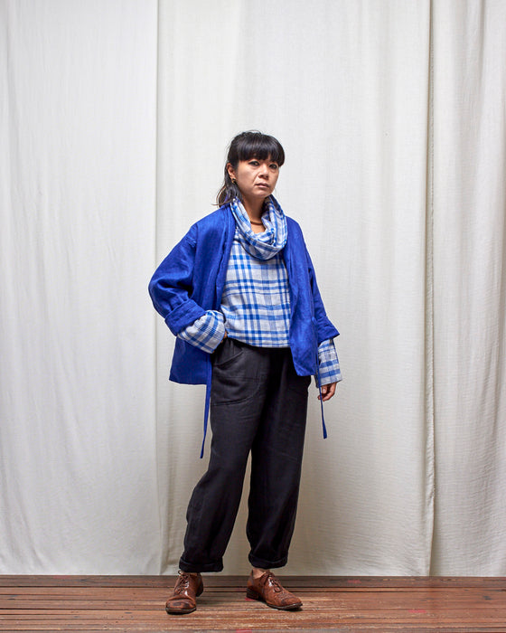 FIELD WORK pants - Black Linen LUCKY LAST