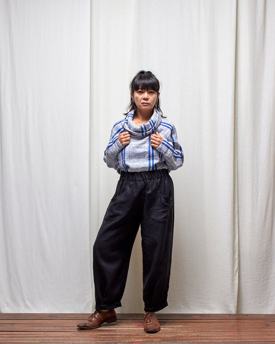 FIELD WORK pants - Black Linen LUCKY LAST