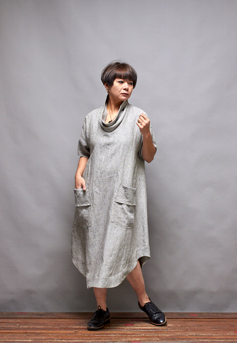 INCONSEQUENCE dress - Pebble Stripe LUCKY LAST