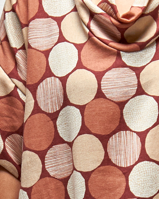 INCONSEQUENCE dress - Rust Clay Circles LUCKY LAST
