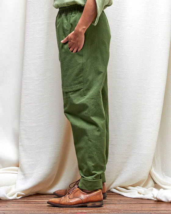 LAZY SUSAN pants - Crushed Forest Green