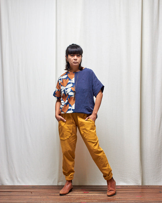 SHADOWPLAY SPLICE top - Cinnamon and Ink Tulips LAST CHANCE