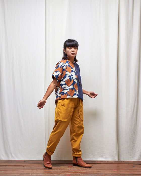 SHADOWPLAY SPLICE top - Cinnamon and Ink Tulips LAST CHANCE