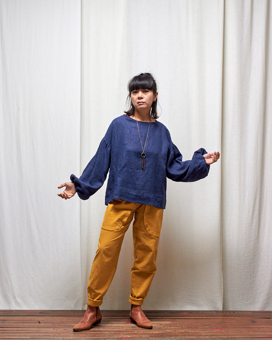 THE BOTANIST top - Antique Navy LAST CHANCE