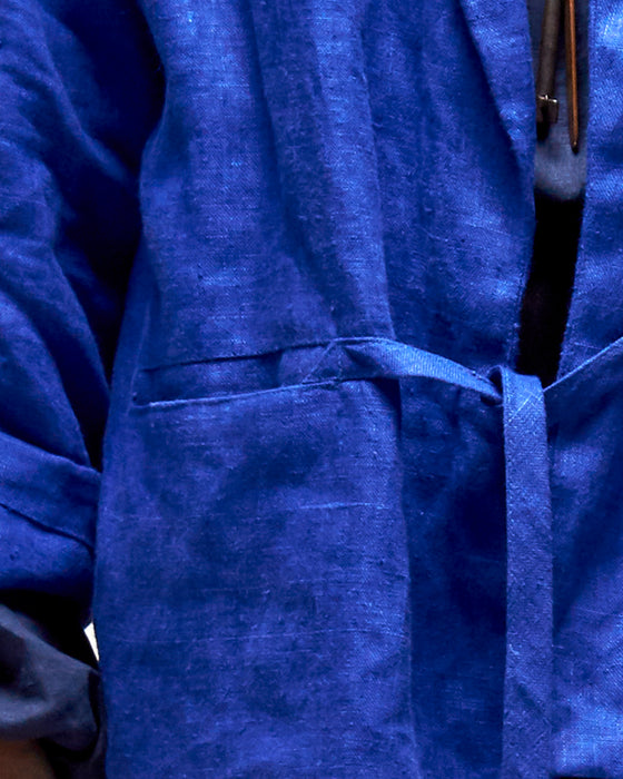 THE MONACO jacket - Cobalt Linen MADE-TO-ORDER
