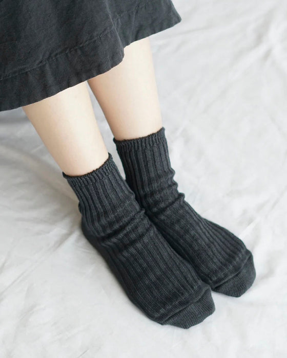 PRAHA socks - Linen Ribbed