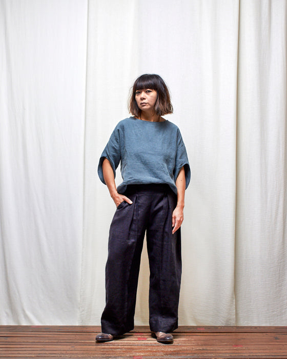 STRIKER trousers - Black Linen