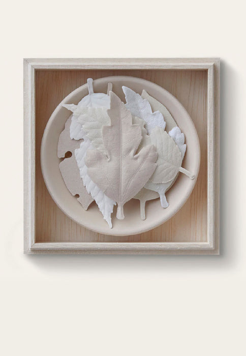 HAKO PAPER Incense Leaves Set with ceramic dish