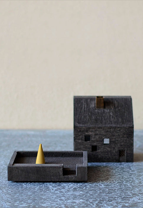 INCENSE POT Cottage - Black