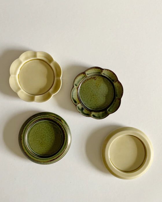 INCENSE DISH Porcelain Flower or Round