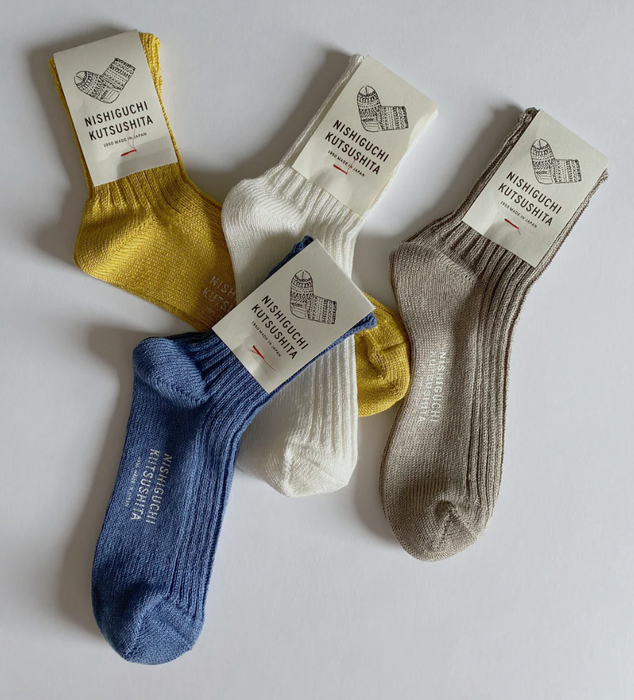 PRAHA socks - Linen Ribbed