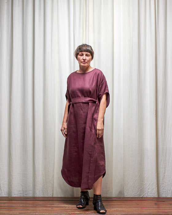 ALIAS dress - Plum Linen