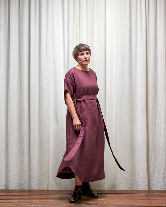 ALIAS dress - Plum Linen