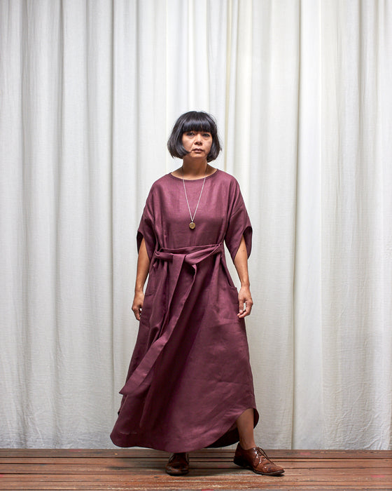 ALIAS dress - Plum Linen