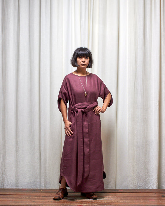 ALIAS dress - Plum Linen