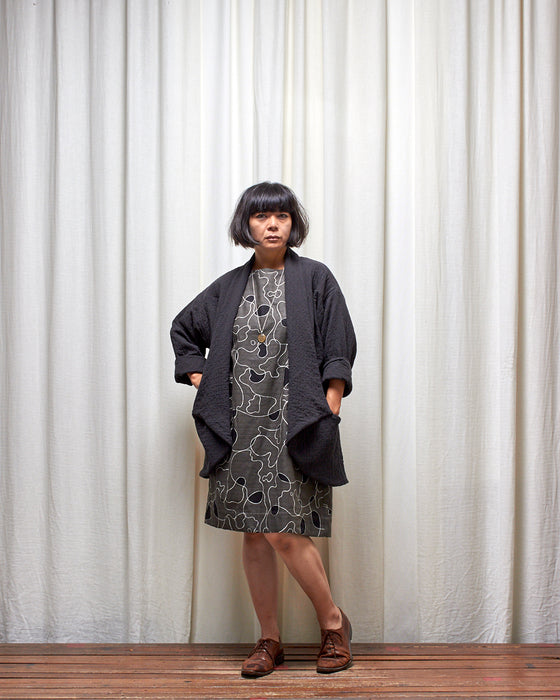 ASSIN dress - Smokey Grey Scribbly