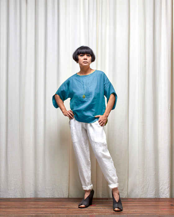 CUSTOM COLOUR LINEN - AVATAR top MADE-TO-ORDER