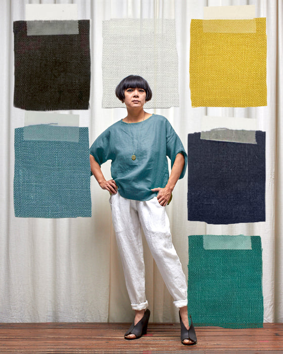 CUSTOM COLOUR LINEN - AVATAR top MADE-TO-ORDER