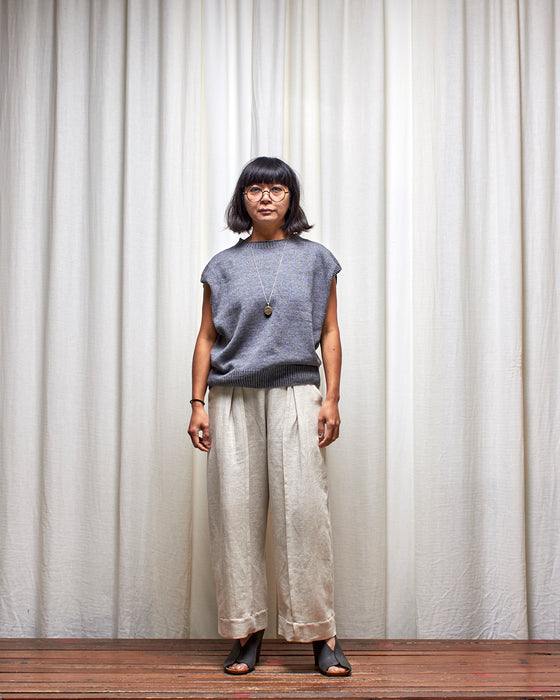 KNITTED VEST - Basalt | MRS WOO X BROOD
