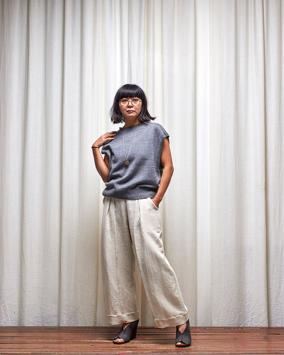 KNITTED VEST - Basalt | MRS WOO X BROOD