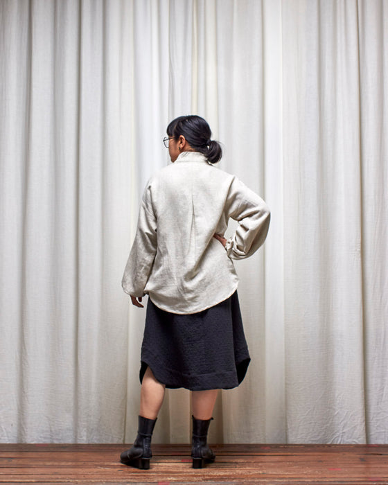 CARETAKER tunic top - Natural Herringbone
