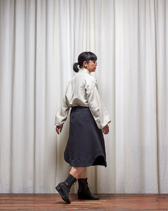 CARETAKER tunic top - Natural Herringbone