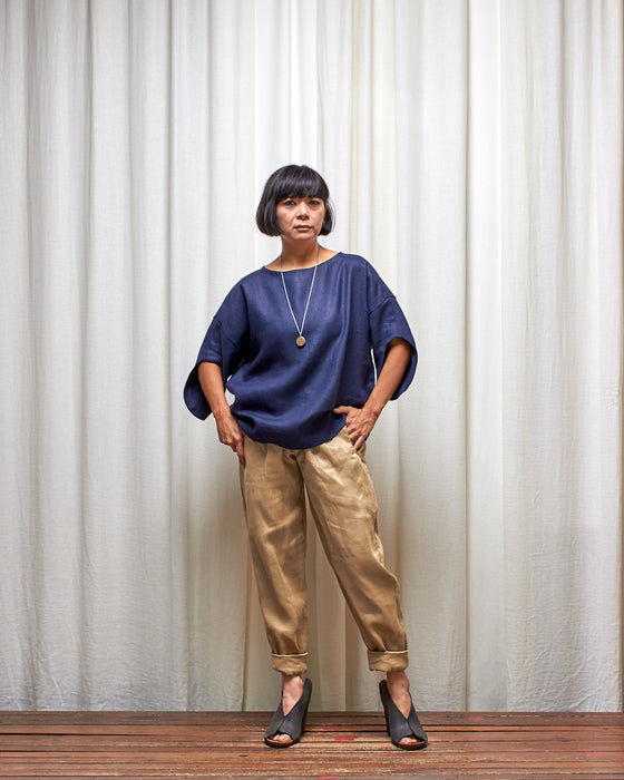 CUSTOM COLOUR LINEN - AVATAR top MADE-TO-ORDER