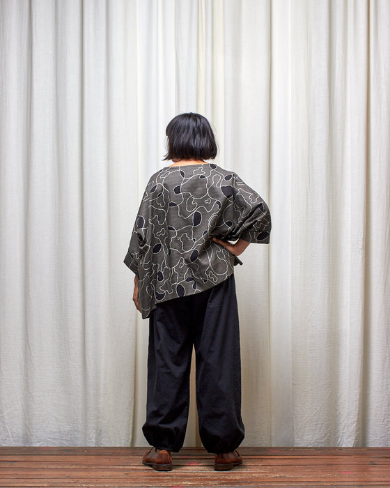 ECLIPSE CROP top - Smokey Grey Scribbly