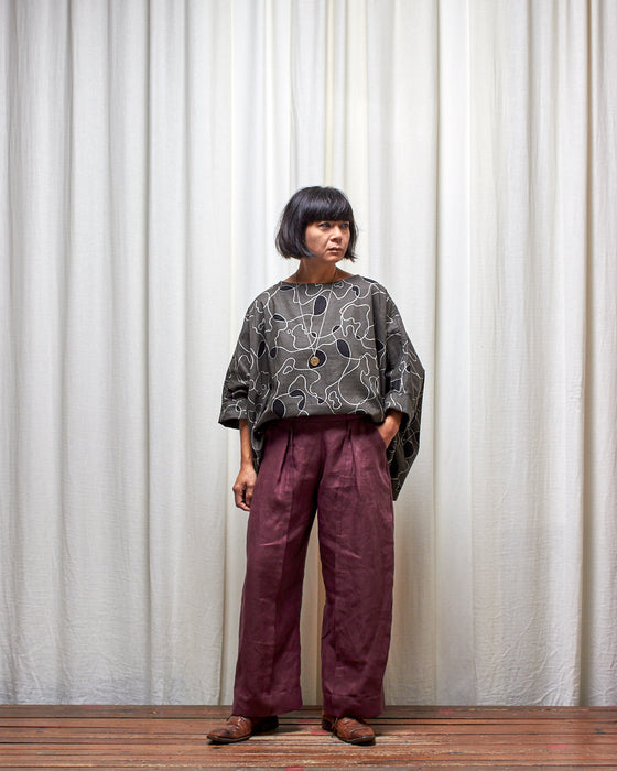 ECLIPSE CROP top - Smokey Grey Scribbly