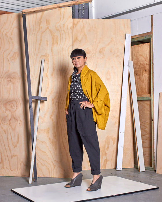 LAZY SUSAN pants - Crushed Black