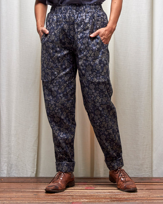 LAZY SUSAN pants - Nightflowers Tapestry