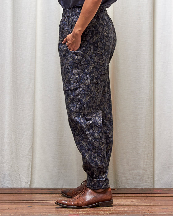 LAZY SUSAN pants - Nightflowers Tapestry