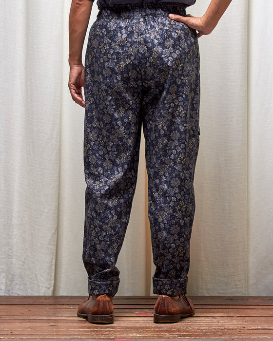 LAZY SUSAN pants - Nightflowers Tapestry