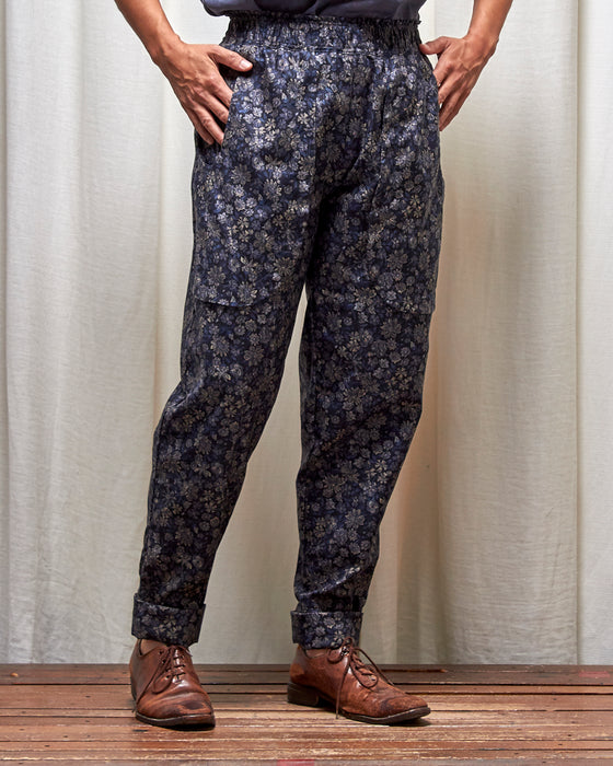 LAZY SUSAN pants - Nightflowers Tapestry