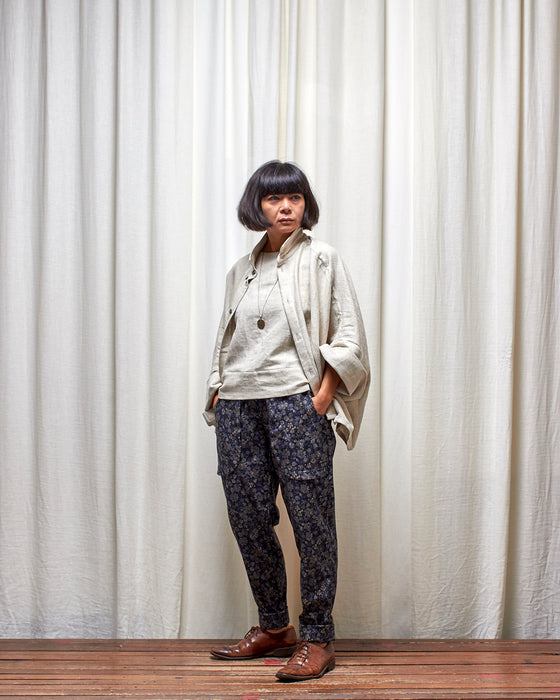 LAZY SUSAN pants - Nightflowers Tapestry