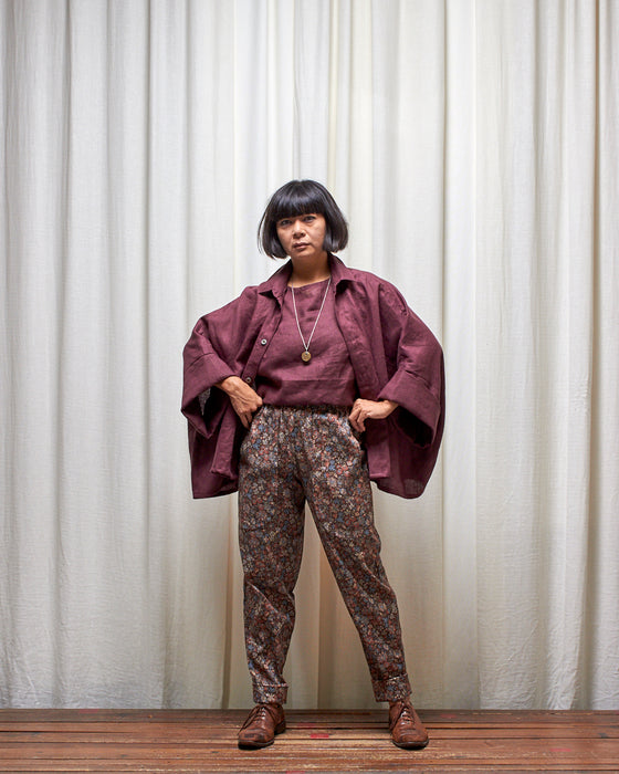 LAZY SUSAN pants - Rustflowers Tapestry