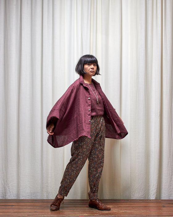 LAZY SUSAN pants - Rustflowers Tapestry