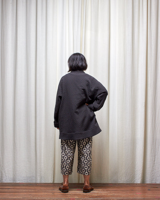 NOT MY BOYFRIEND long jacket - Quilted Black
