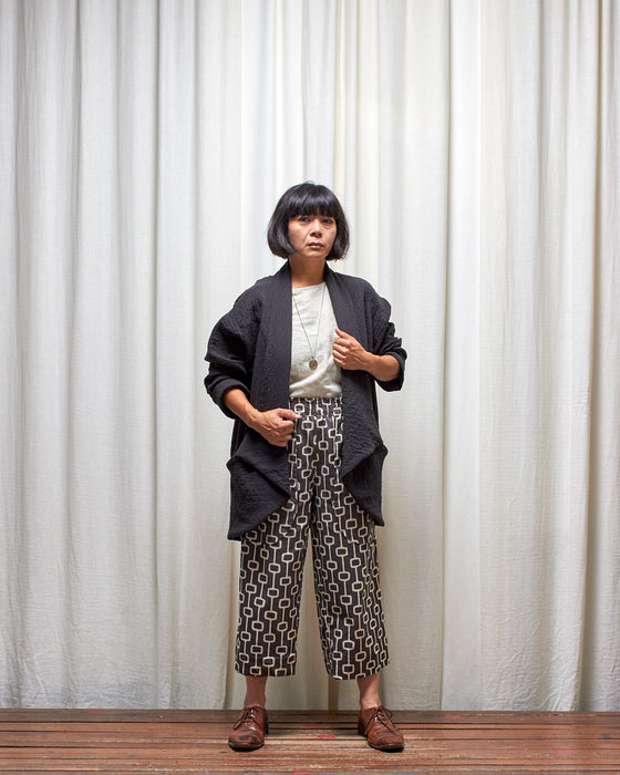 NOT MY BOYFRIEND long jacket - Quilted Black