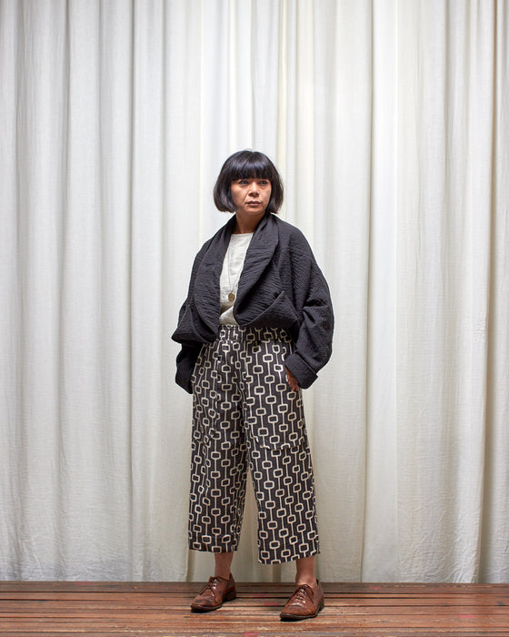 NOT MY BOYFRIEND long jacket - Quilted Black