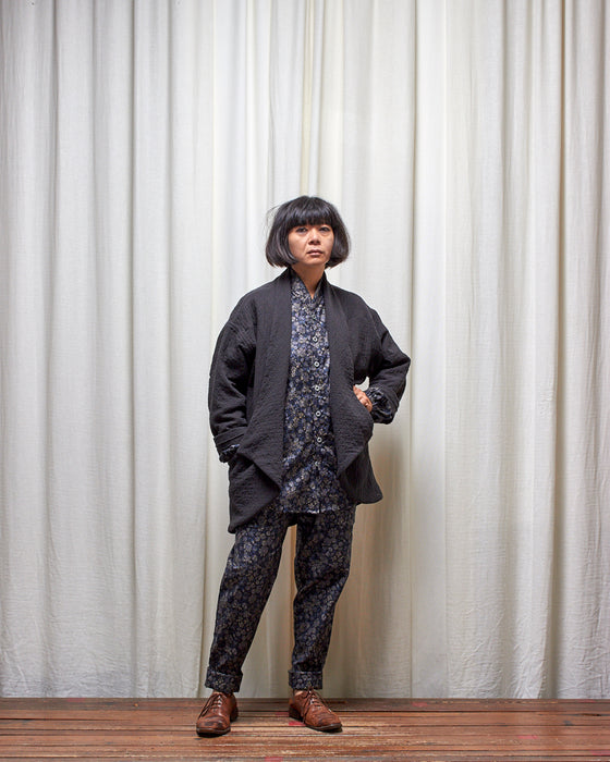 NOT MY BOYFRIEND long jacket - Quilted Black