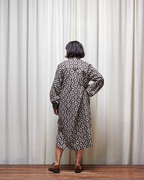 ROY LONGLINE dress coat - Dove Grey Lattice