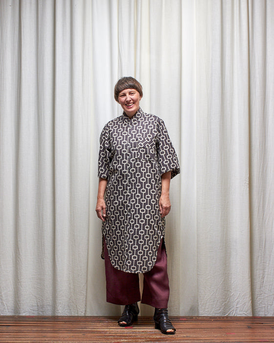 STRIKER trousers - Plum Linen