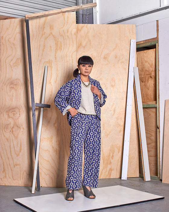 STRIKER trousers - Royal Blue Lattice